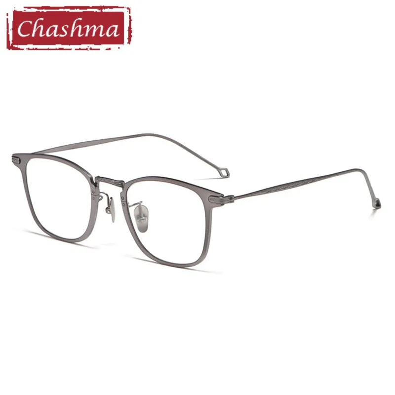 Chashma Men's Full Rim Square Titanium Frame Eyeglasses 30018