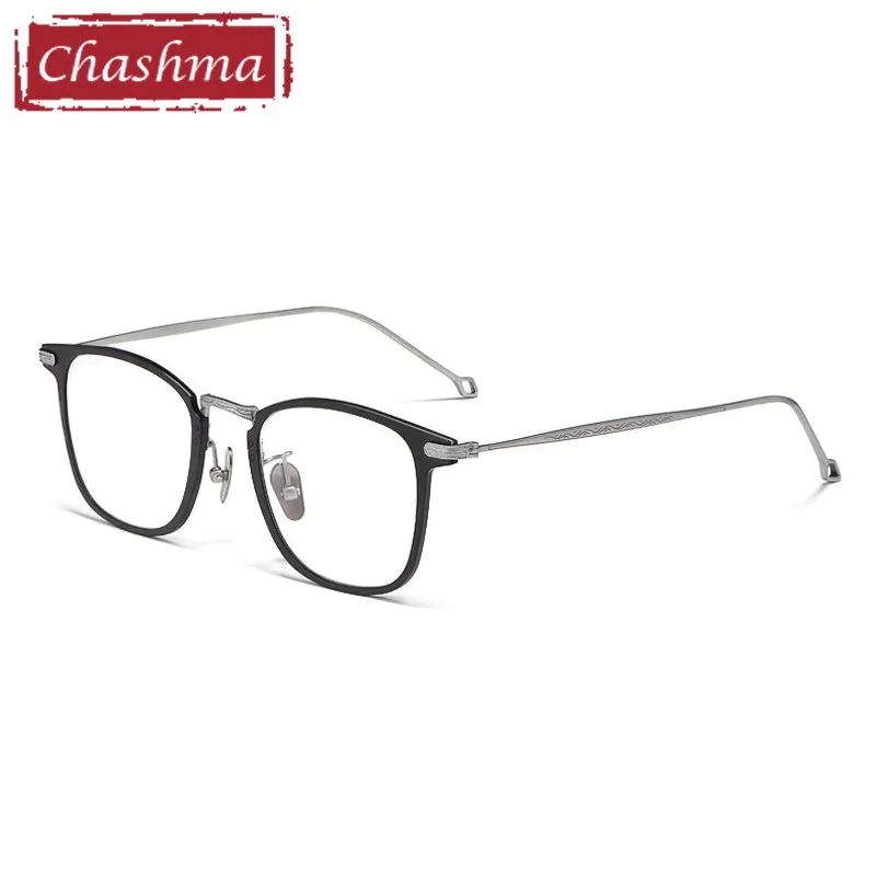 Chashma Men's Full Rim Square Titanium Frame Eyeglasses 30018