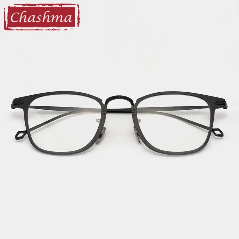 Chashma Men's Full Rim Square Titanium Frame Eyeglasses 30018