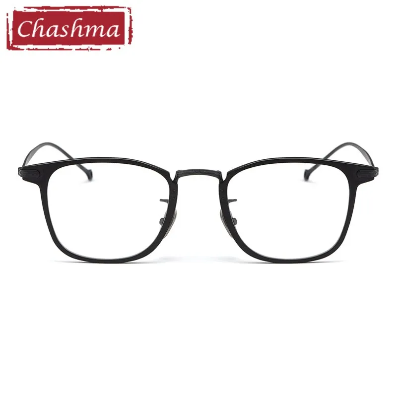 Chashma Men's Full Rim Square Titanium Frame Eyeglasses 30018