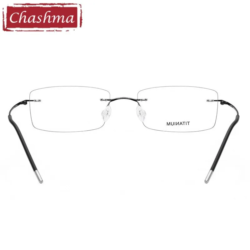 Chashma Men's RImless Rectangle Titanium Eyeglasses 3127