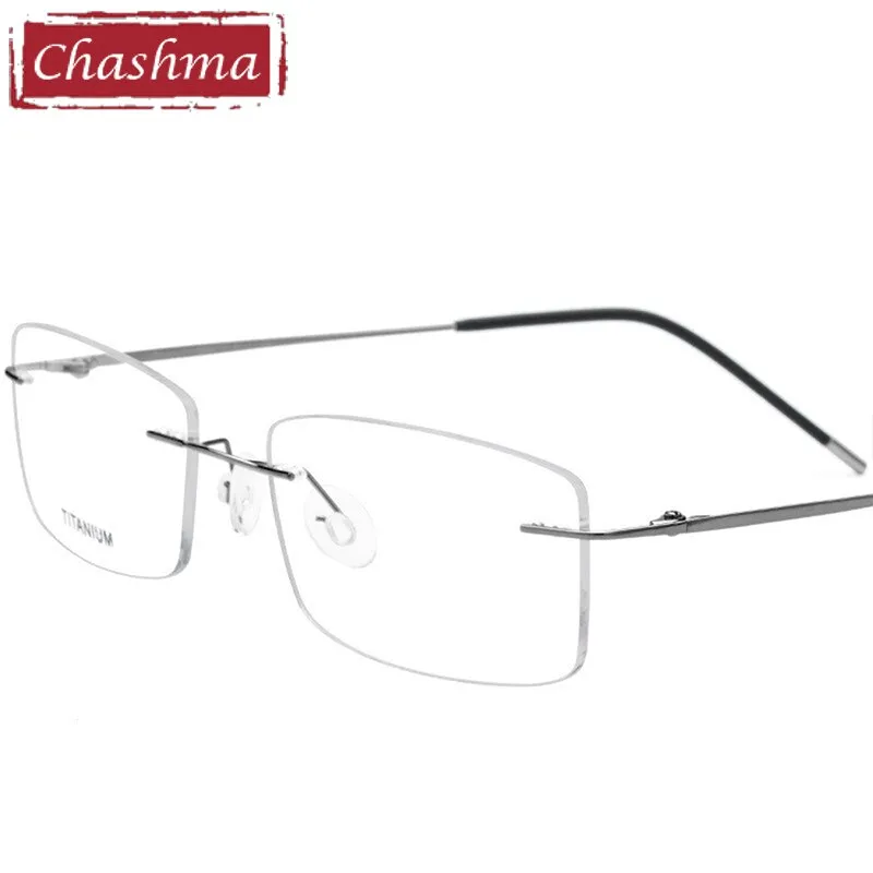 Chashma Men's RImless Rectangle Titanium Eyeglasses 3127