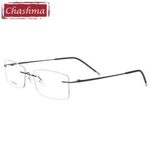 Chashma Men's RImless Rectangle Titanium Eyeglasses 3127