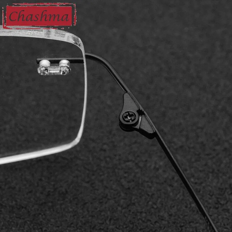 Chashma Men's RImless Rectangle Titanium Eyeglasses 3127