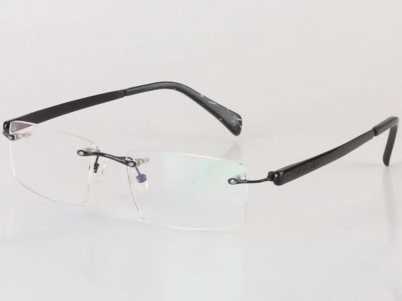 Chashma Men's Rimless Rectangle Titanium Eyeglasses T018