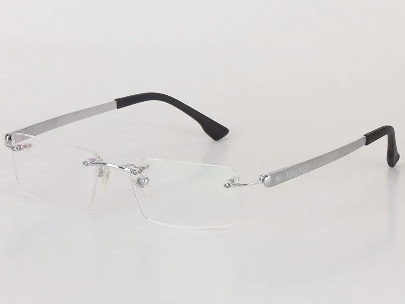 Chashma Men's Rimless Rectangle Titanium Eyeglasses T018