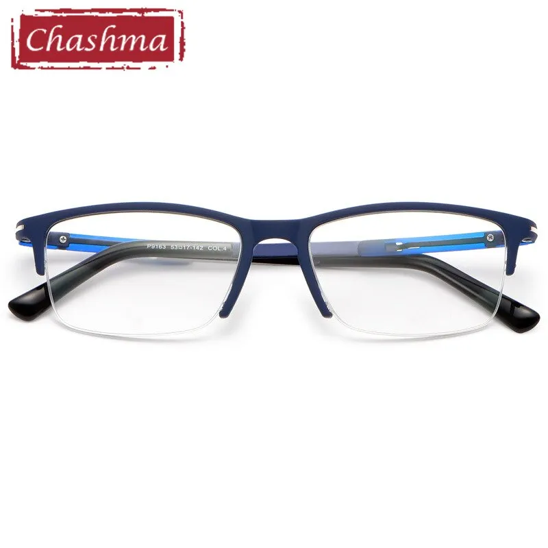 Chashma Men's Semi Rim Rectangle Tr 90 Alloy Eyeglasses 9163