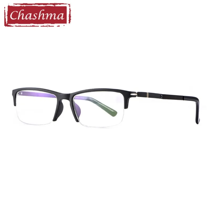 Chashma Men's Semi Rim Rectangle Tr 90 Alloy Eyeglasses 9163