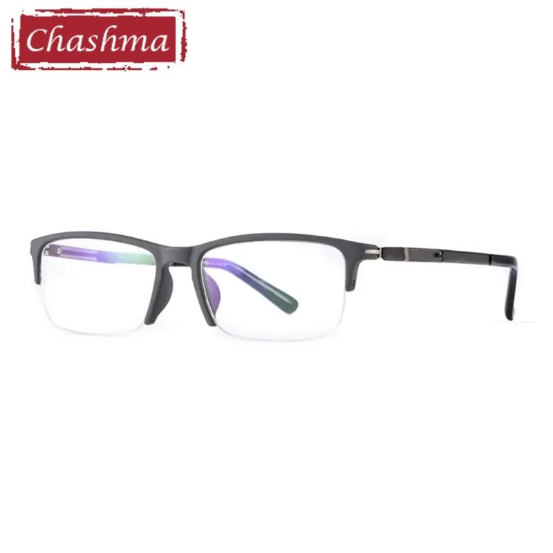 Chashma Men's Semi Rim Rectangle Tr 90 Alloy Eyeglasses 9163