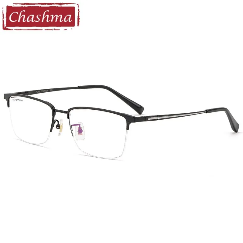 Chashma Men's Semi Rim Square Titanium Eyeglasses 226186