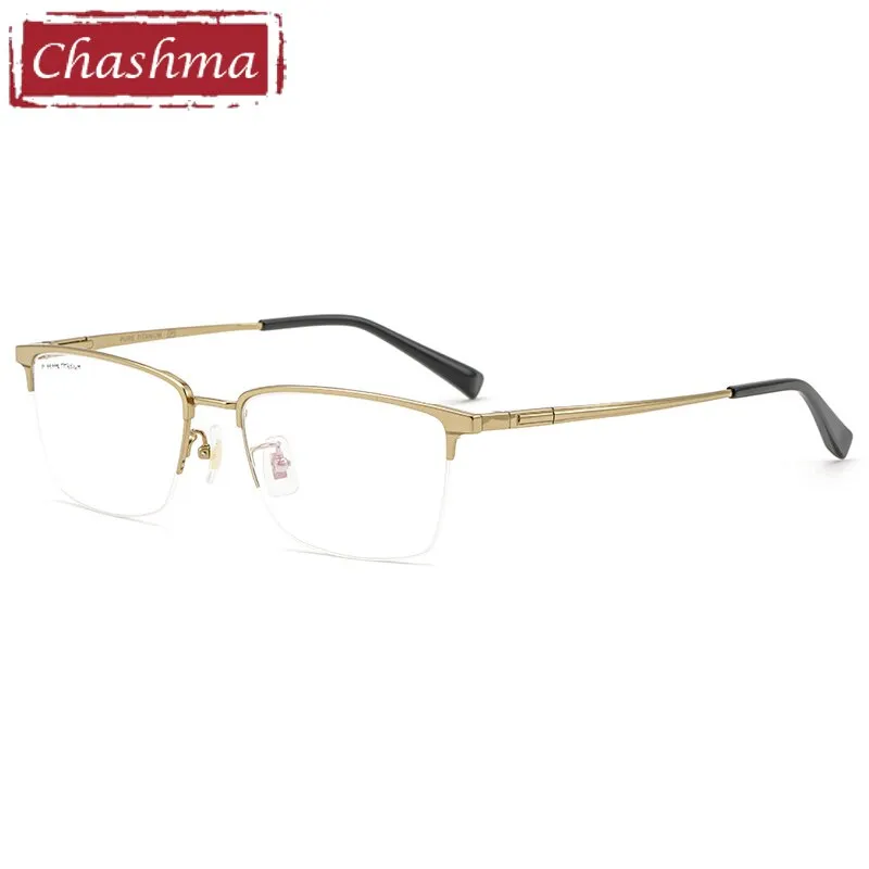 Chashma Men's Semi Rim Square Titanium Eyeglasses 226186