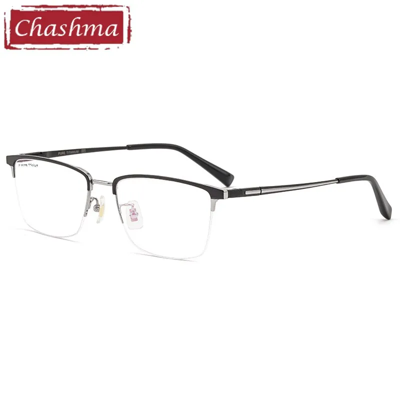 Chashma Men's Semi Rim Square Titanium Eyeglasses 226186