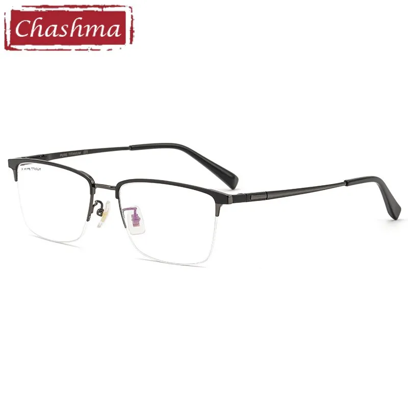 Chashma Men's Semi Rim Square Titanium Eyeglasses 226186