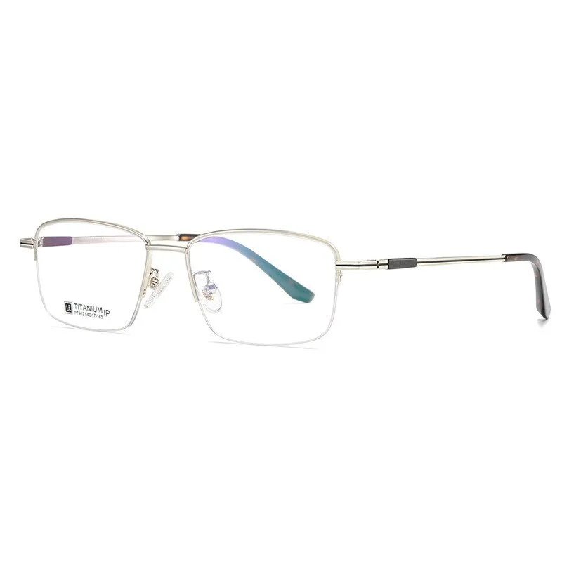 Chashma Ochki Men's Semi Rim Square Titanium Eyeglasses 902