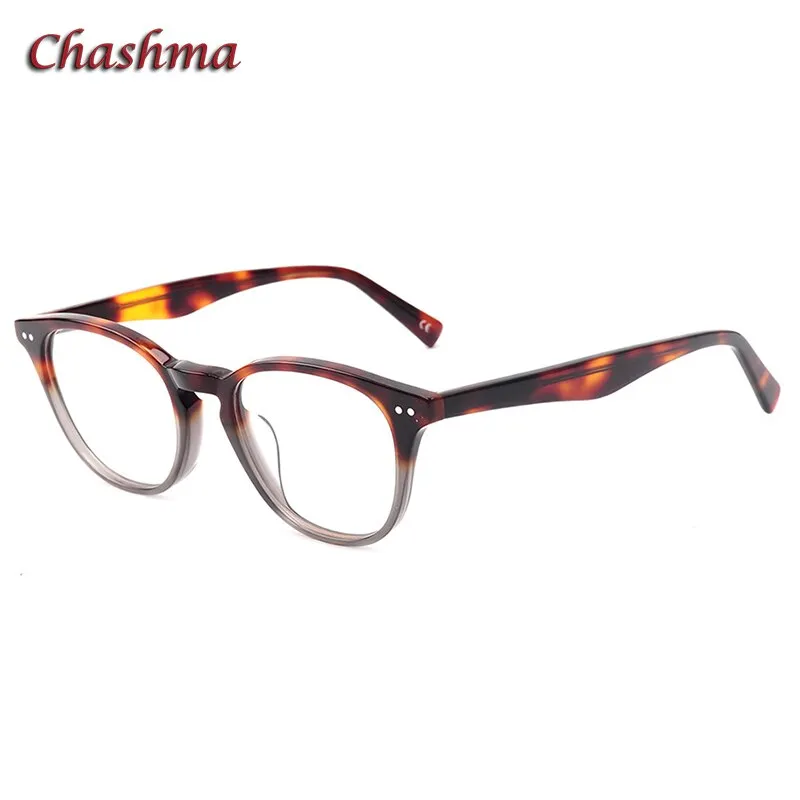 Chashma Ochki Unisex Full Rim Round Square Acetate Eyeglasses 7921