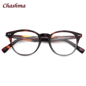 Chashma Ochki Unisex Full Rim Round Square Acetate Eyeglasses 7921