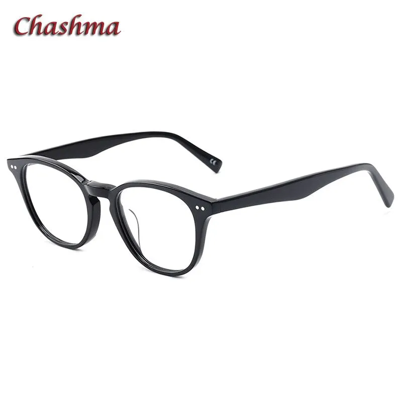 Chashma Ochki Unisex Full Rim Round Square Acetate Eyeglasses 7921