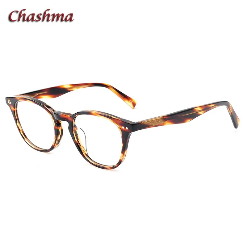 Chashma Ochki Unisex Full Rim Round Square Acetate Eyeglasses 7921