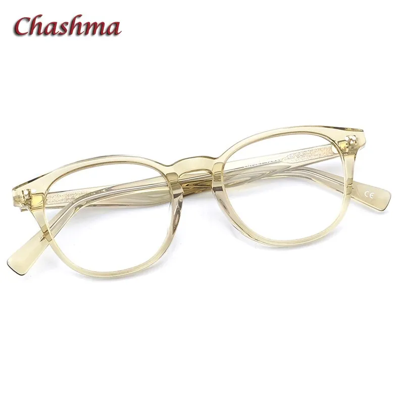 Chashma Ochki Unisex Full Rim Round Square Acetate Eyeglasses 7921