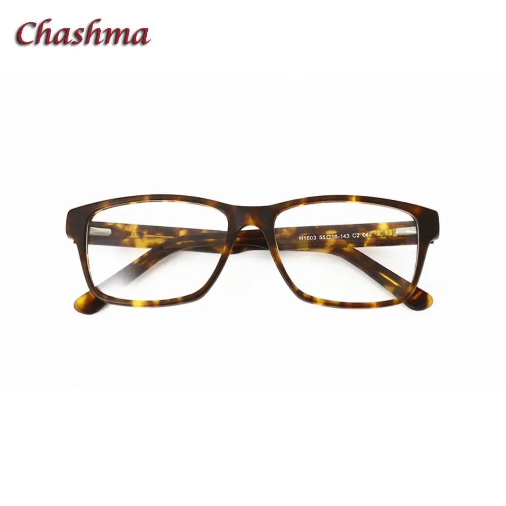 Chashma Ochki Unisex Full Rim Square Acetate Eyeglasses 1603