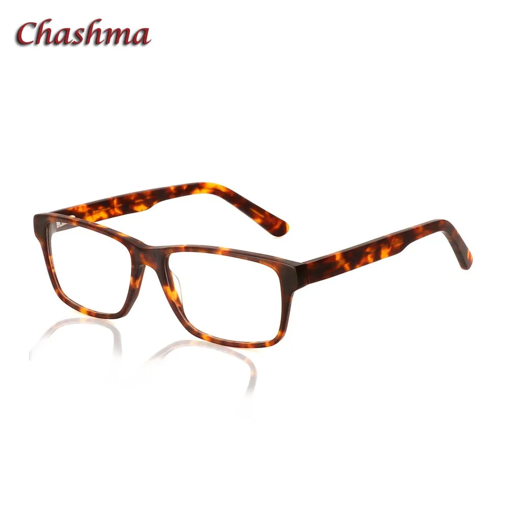 Chashma Ochki Unisex Full Rim Square Acetate Eyeglasses 1603