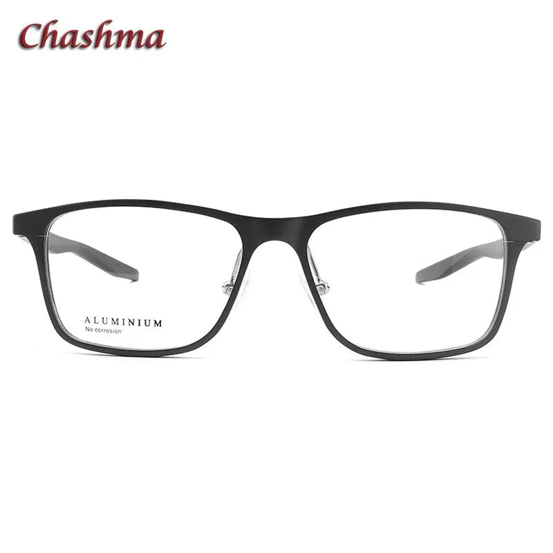 Chashma Ochki Unisex Full Rim Square Aluminum Magnesium Sport Eyeglasses 9008