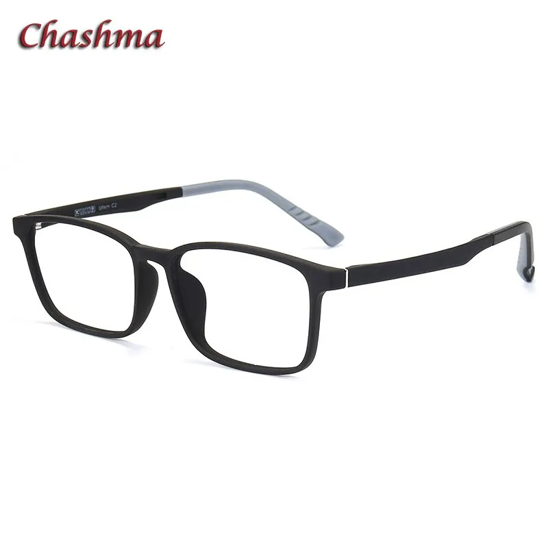 Chashma Ochki Unisex Full Rim Square Tr 90 Titanium Eyeglasses 6610