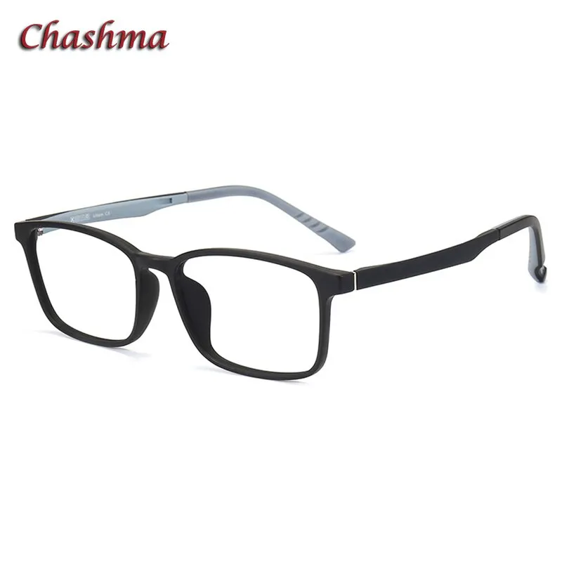 Chashma Ochki Unisex Full Rim Square Tr 90 Titanium Eyeglasses 6610