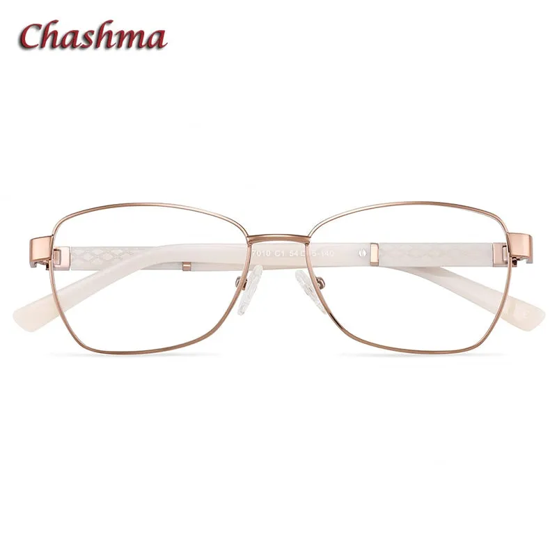 Chashma Ochki Women's Full Rim Square Acetate Alloy Eyeglasses 7010