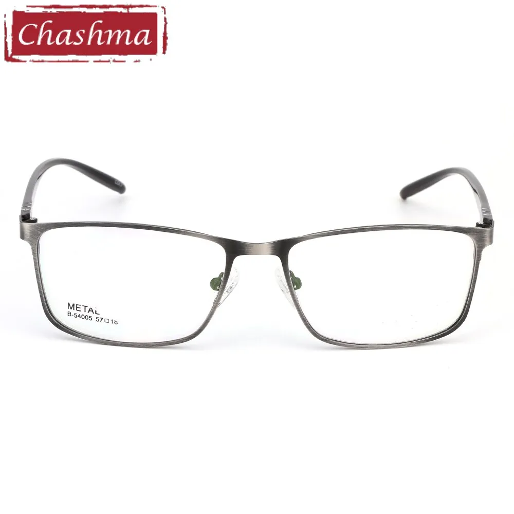 Chashma Ottica Men's Full Rim Large Square Tr 90 Alloy Eyeglasses 54005