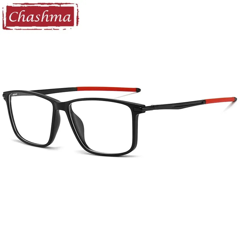 Chashma Ottica Men's Full Rim Square Tr 90 Aluminum Magnesium Sport Eyeglasses