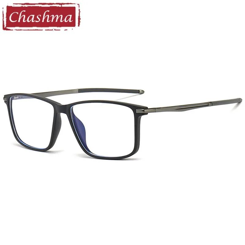 Chashma Ottica Men's Full Rim Square Tr 90 Aluminum Magnesium Sport Eyeglasses