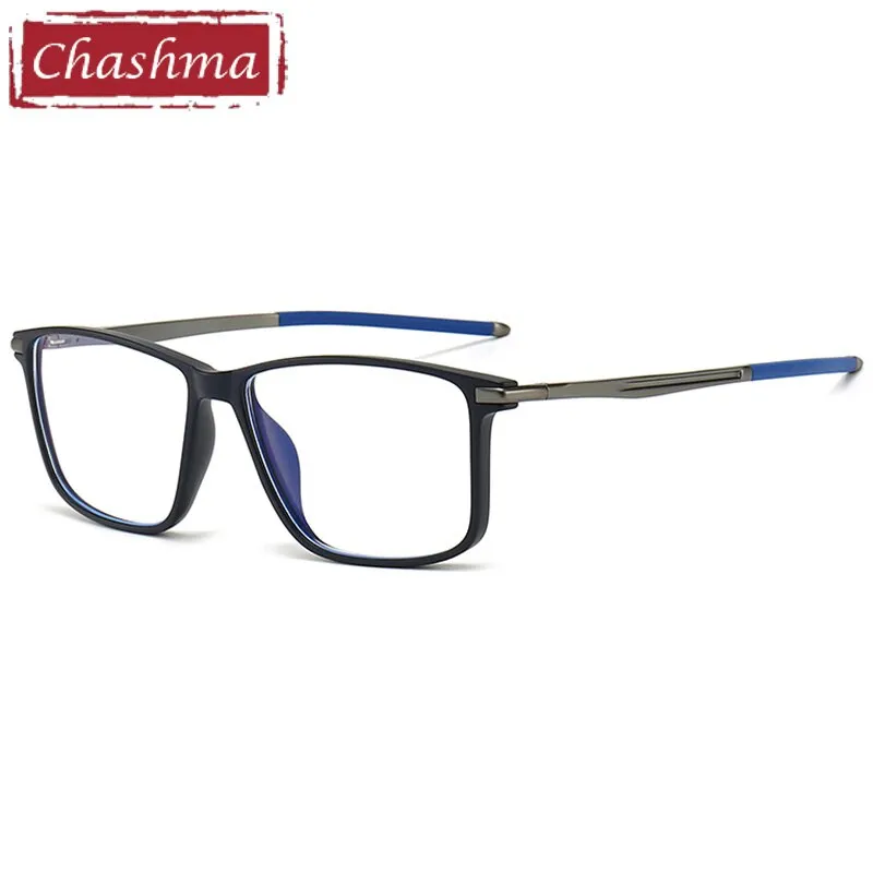 Chashma Ottica Men's Full Rim Square Tr 90 Aluminum Magnesium Sport Eyeglasses