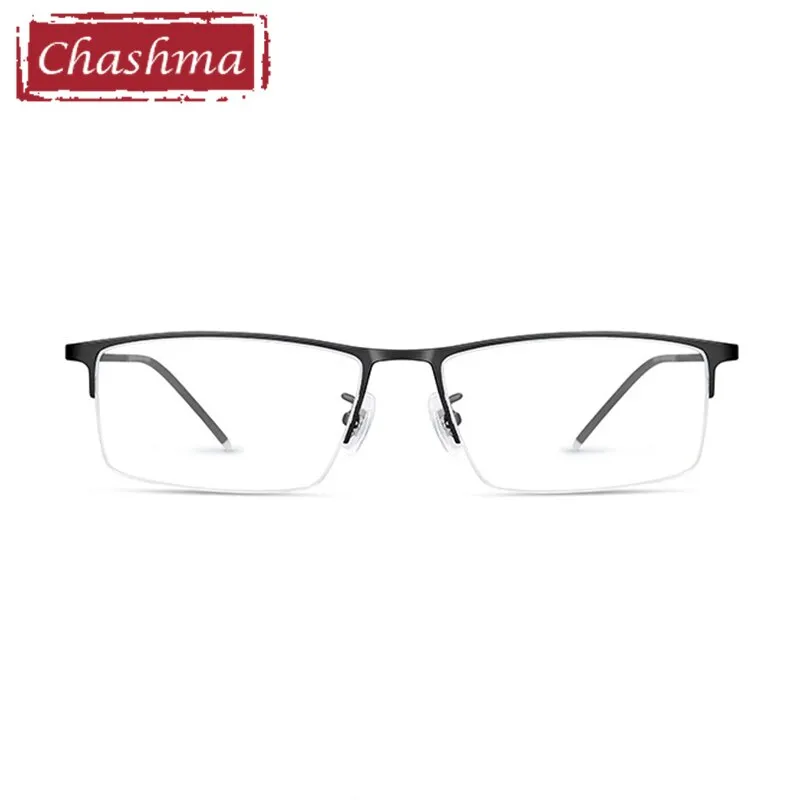 Chashma Ottica Men's Semi Rim Square Titanium Eyeglasses 990070