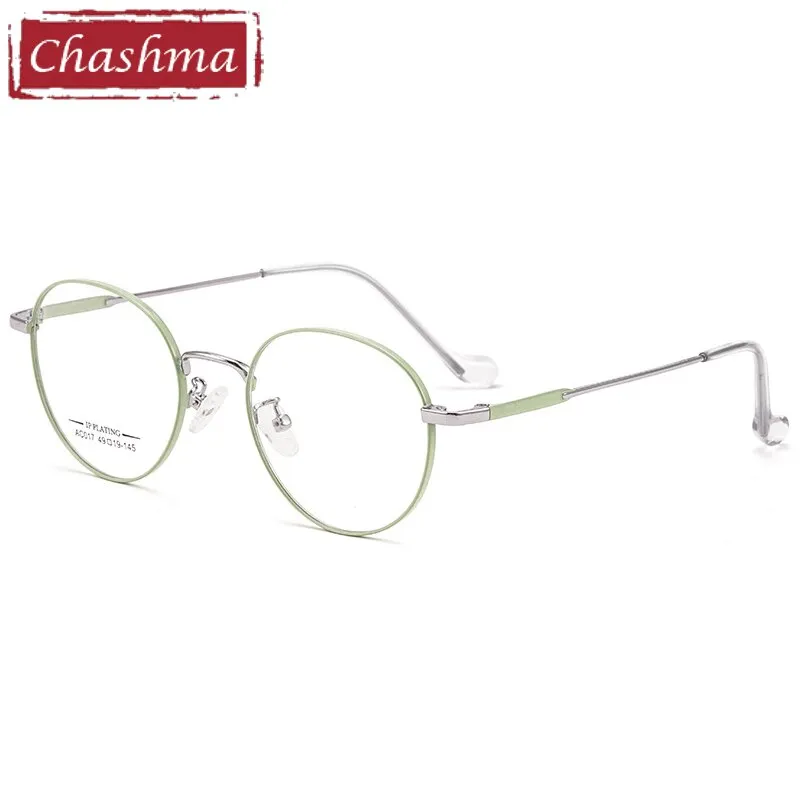 Chashma Ottica Unisex Full Rim Oval Stainless Steel Eyeglasses A017