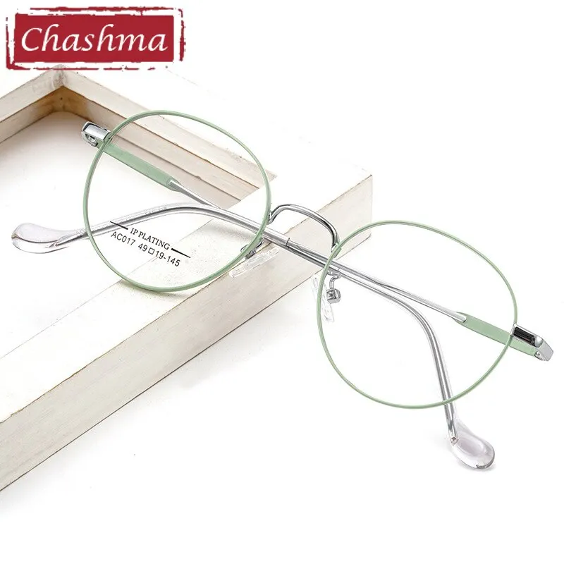 Chashma Ottica Unisex Full Rim Oval Stainless Steel Eyeglasses A017