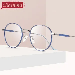 Chashma Ottica Unisex Full Rim Oval Stainless Steel Eyeglasses A017