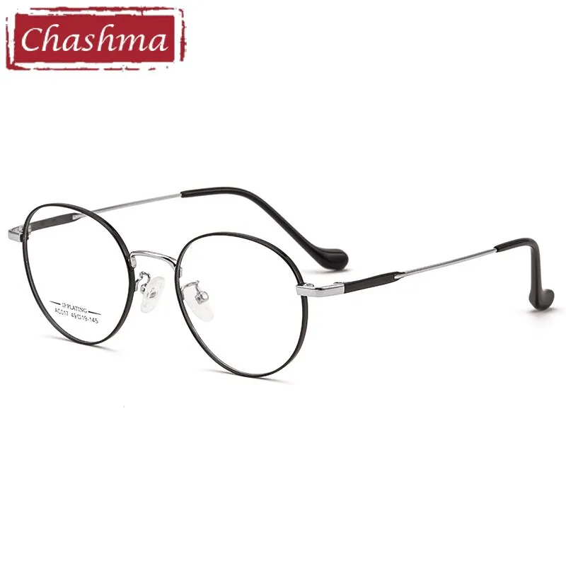 Chashma Ottica Unisex Full Rim Oval Stainless Steel Eyeglasses A017