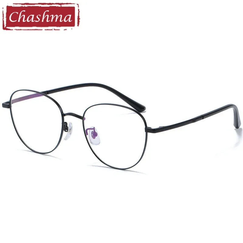 Chashma Ottica Unisex Full Rim Oval Titanium Alloy Eyeglasses 1515