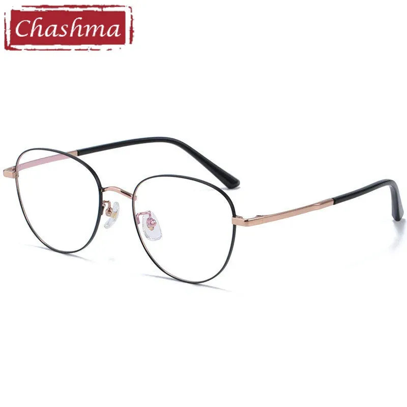 Chashma Ottica Unisex Full Rim Oval Titanium Alloy Eyeglasses 1515