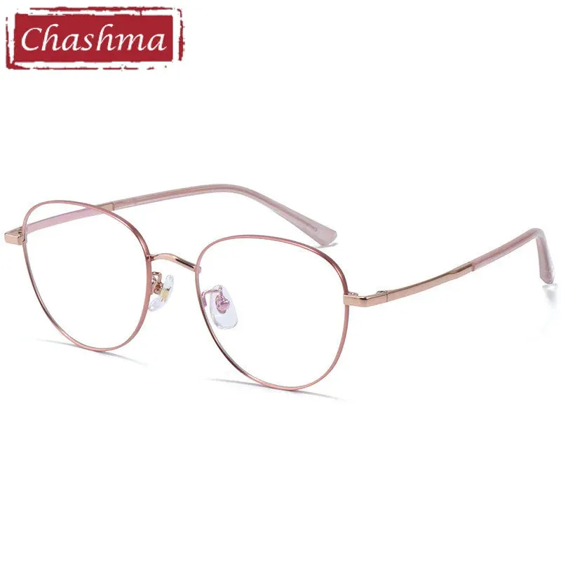 Chashma Ottica Unisex Full Rim Oval Titanium Alloy Eyeglasses 1515