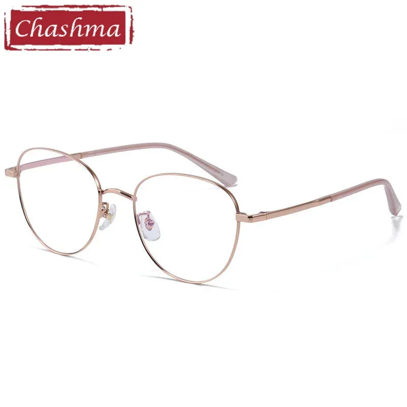 Chashma Ottica Unisex Full Rim Oval Titanium Alloy Eyeglasses 1515