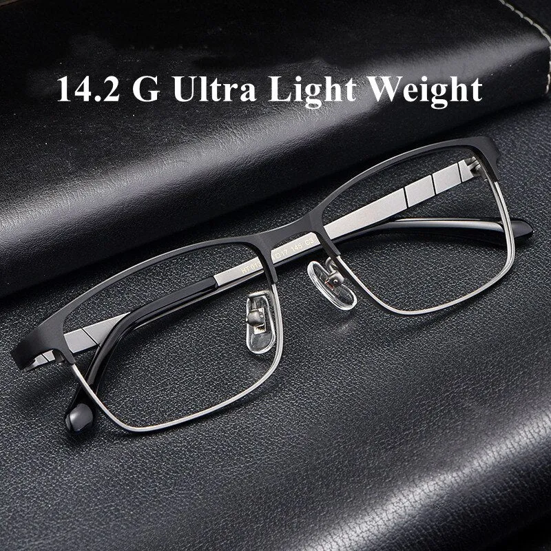 Chashma Ottica Unisex Full Rim Square Titanium Eyeglasses 0137