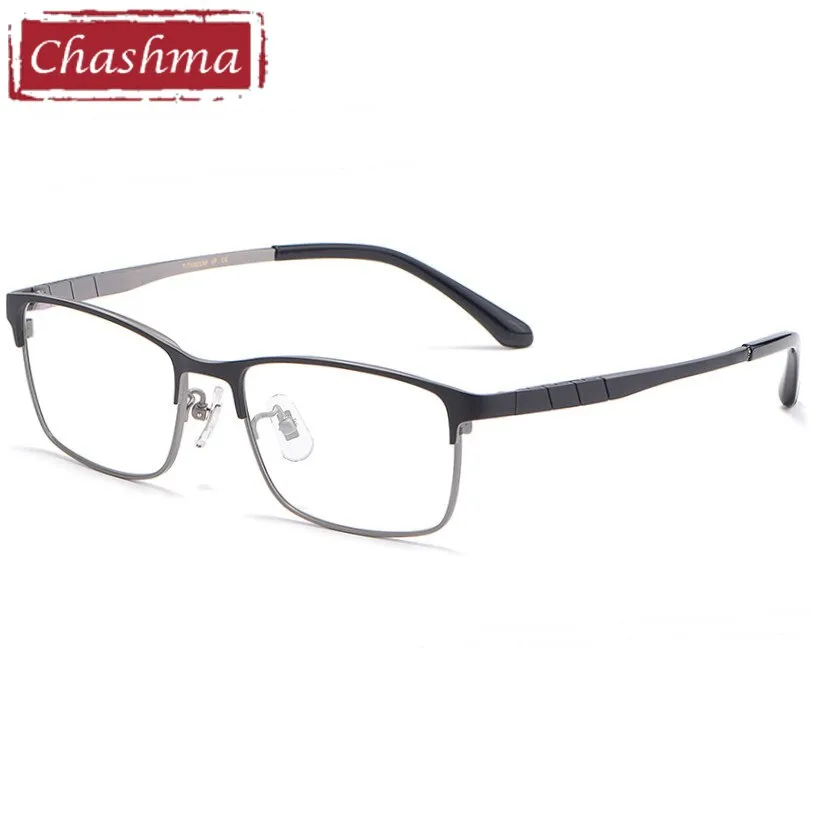 Chashma Ottica Unisex Full Rim Square Titanium Eyeglasses 0137