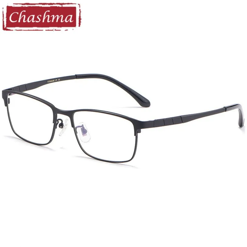 Chashma Ottica Unisex Full Rim Square Titanium Eyeglasses 0137