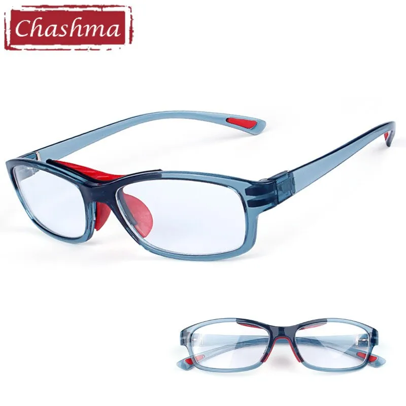 Chashma Ottica Unisex Full Rim Square Tr 90 Titanim Sport Goggle Eyeglasses 010