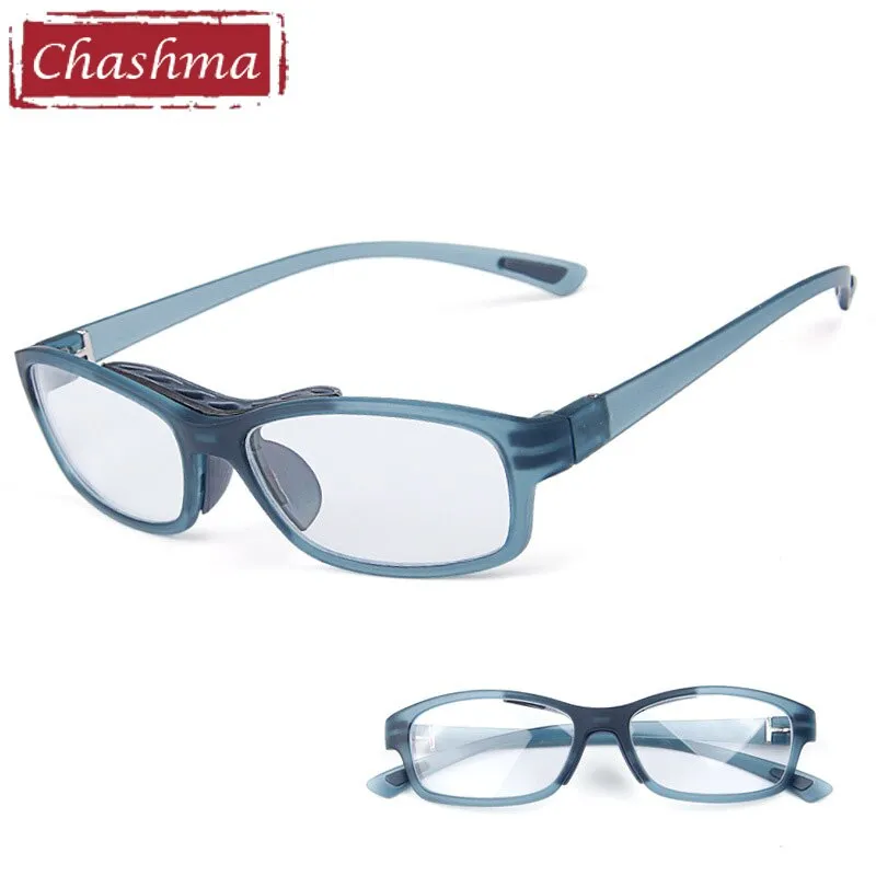 Chashma Ottica Unisex Full Rim Square Tr 90 Titanim Sport Goggle Eyeglasses 010