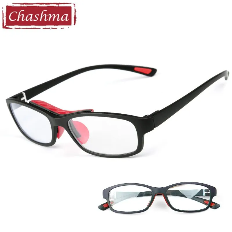 Chashma Ottica Unisex Full Rim Square Tr 90 Titanim Sport Goggle Eyeglasses 010