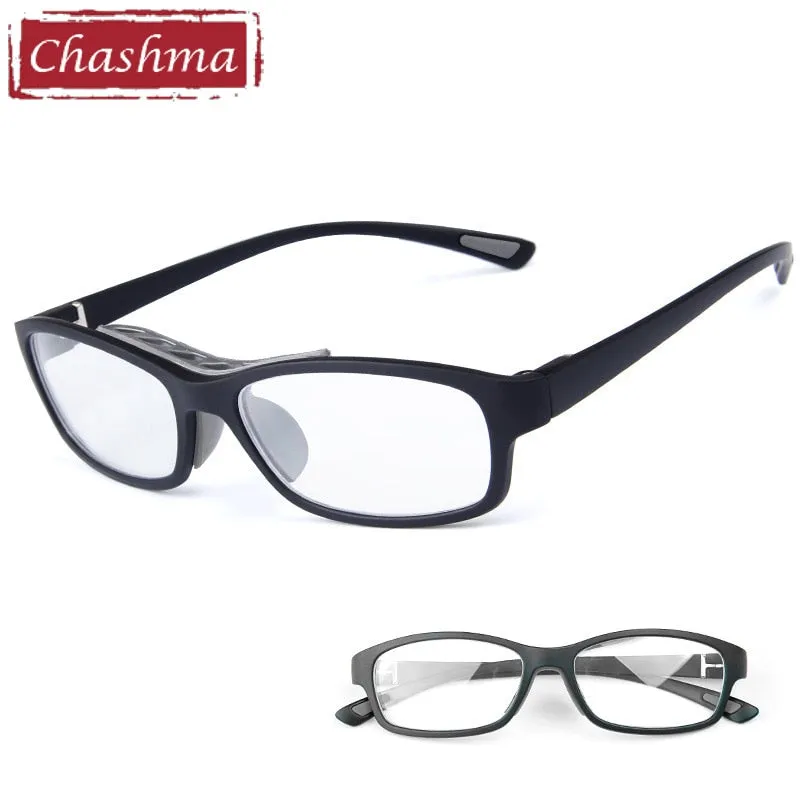 Chashma Ottica Unisex Full Rim Square Tr 90 Titanim Sport Goggle Eyeglasses 010