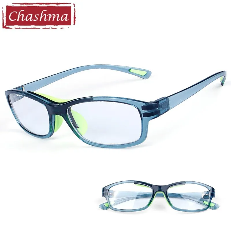 Chashma Ottica Unisex Full Rim Square Tr 90 Titanim Sport Goggle Eyeglasses 010